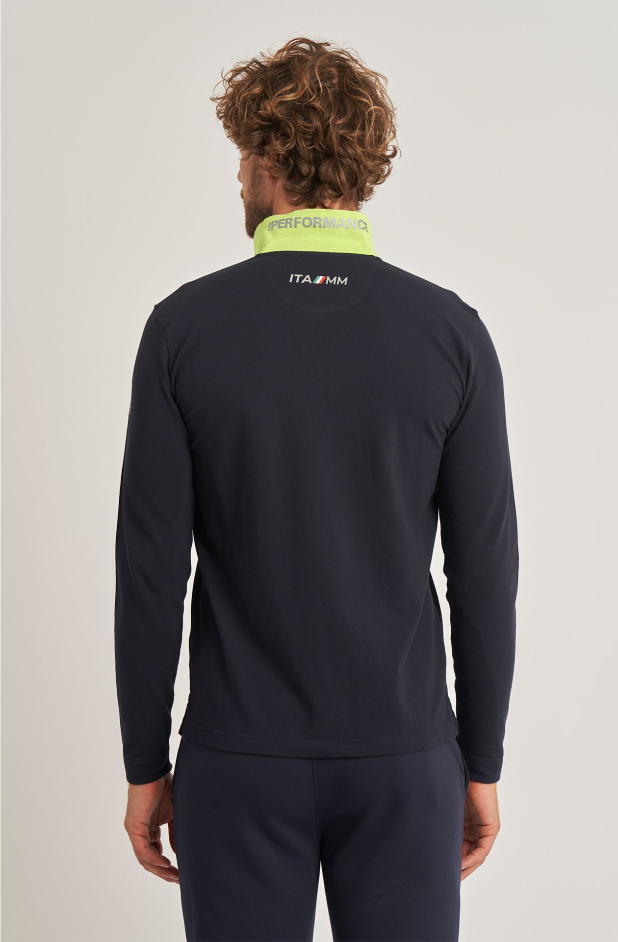 Men's Sailing Team polo shirt in long-sleeved cotton