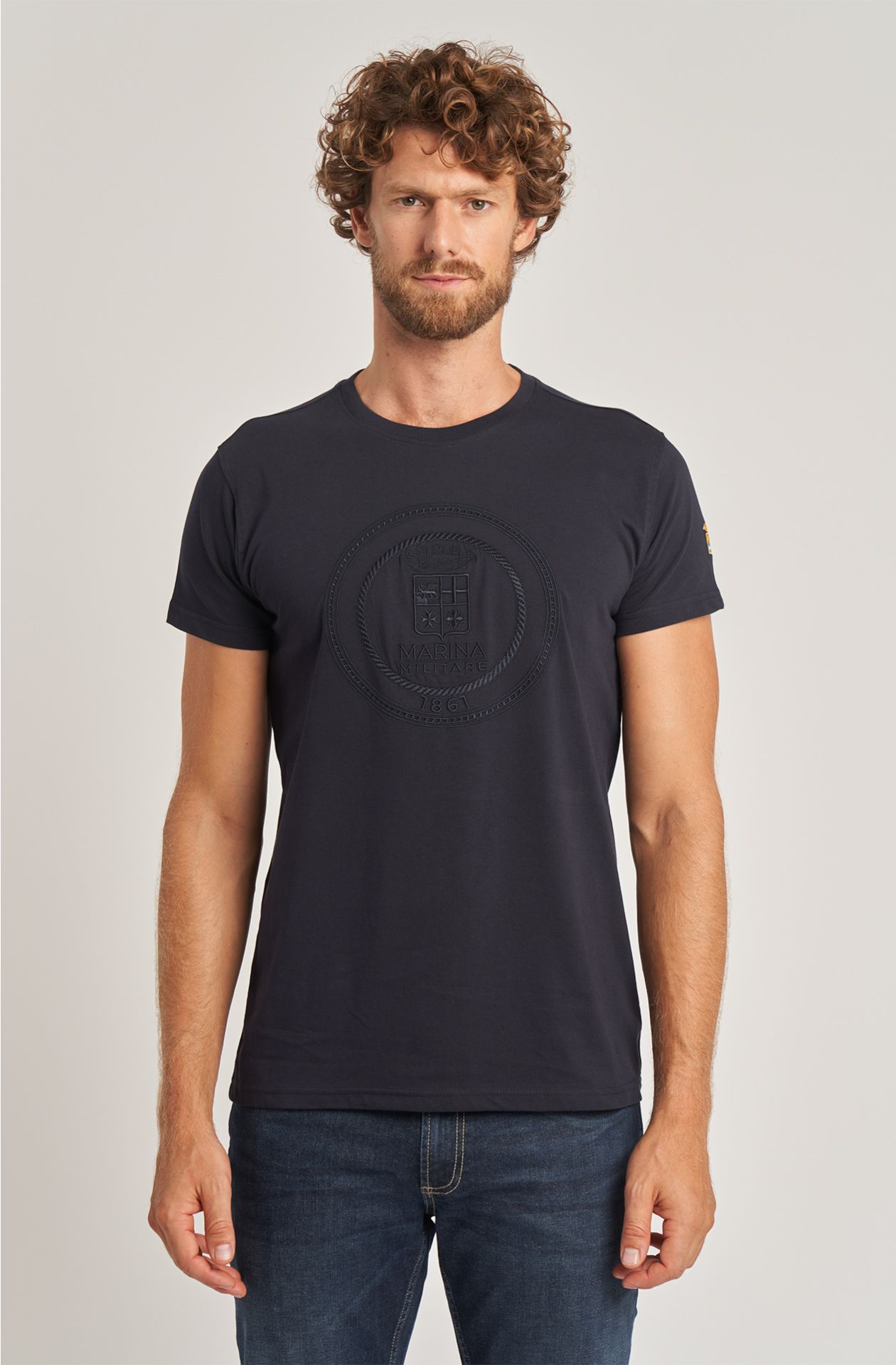 Organic men's t-shirt in half-sleeved cotton