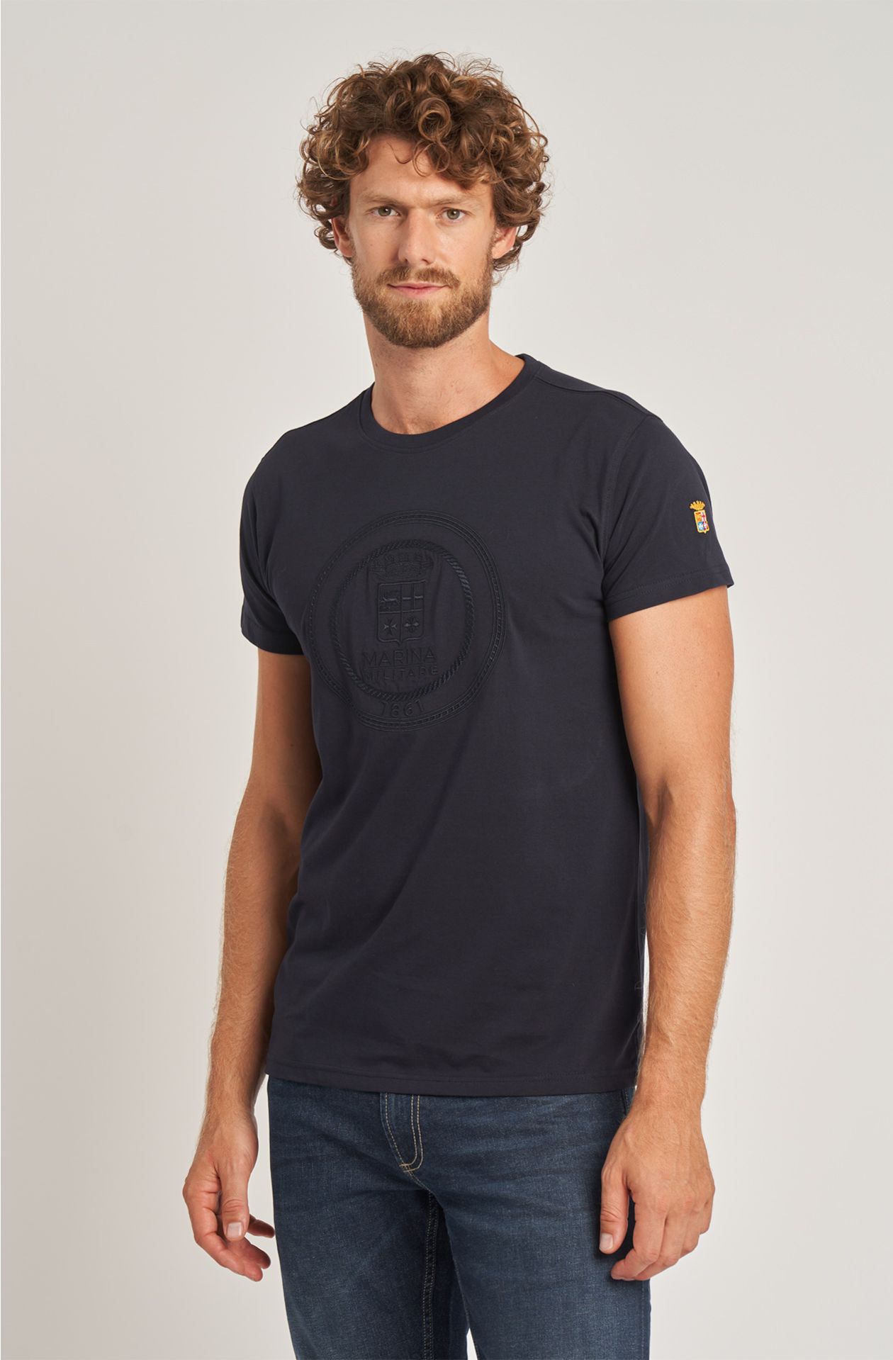 Organic men's t-shirt in half-sleeved cotton