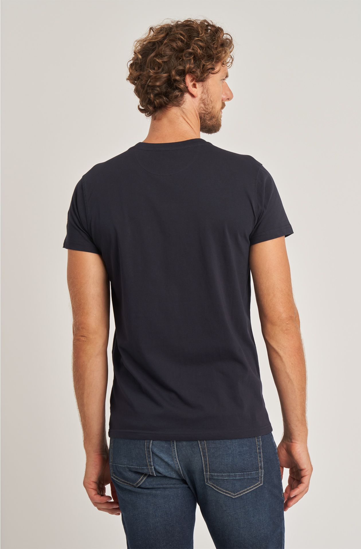 Organic men's t-shirt in half-sleeved cotton