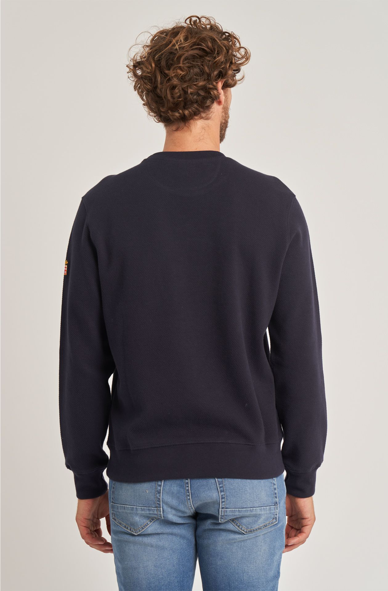 Organic men's crew-neck cotton sweatshirt