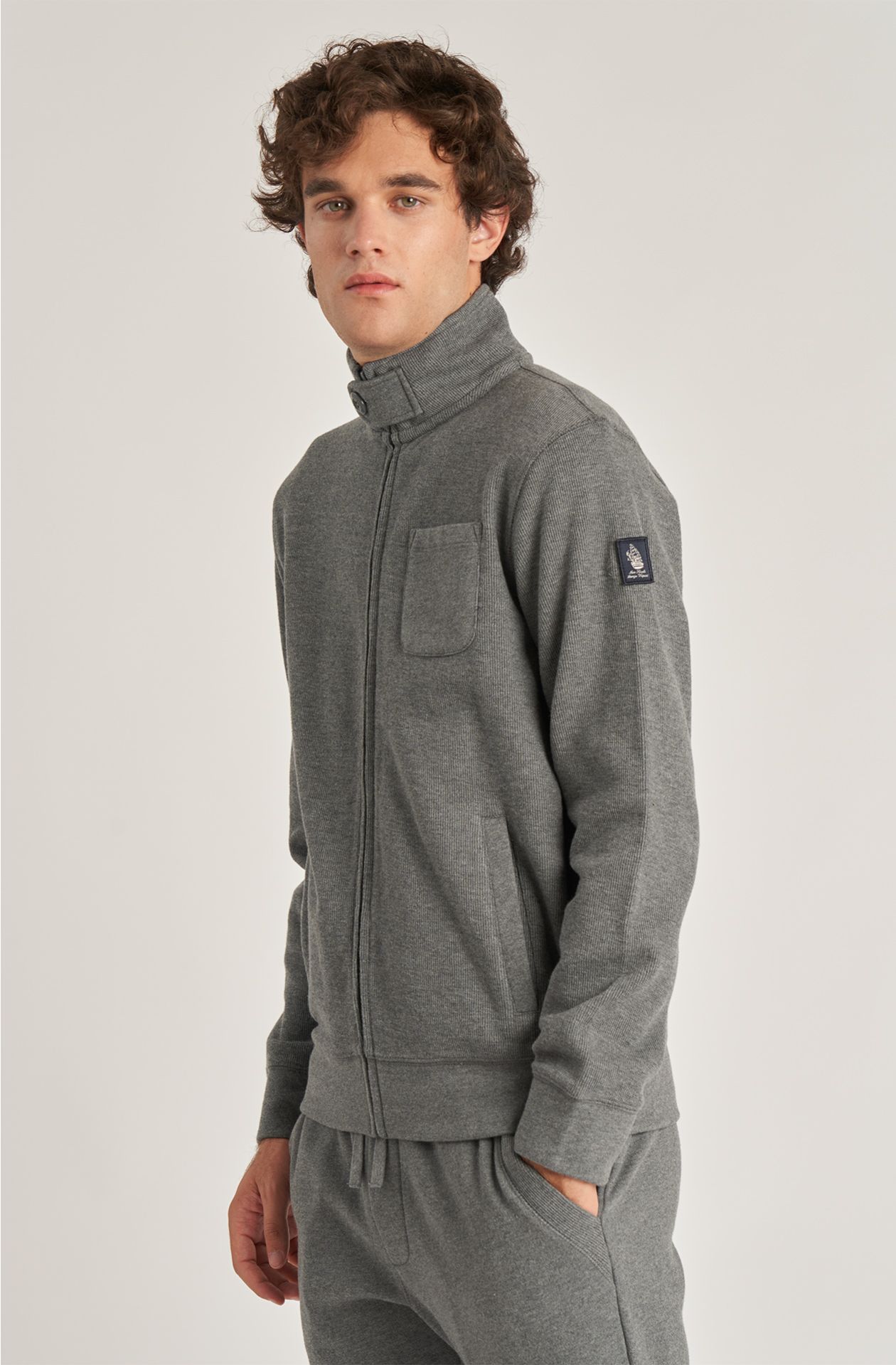 Felpa da uomo Amerigo Vespucci in cotone full zip