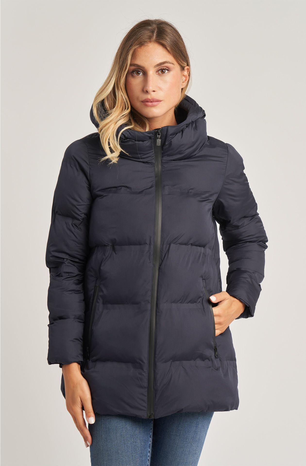 Women's polyester jacket with hood