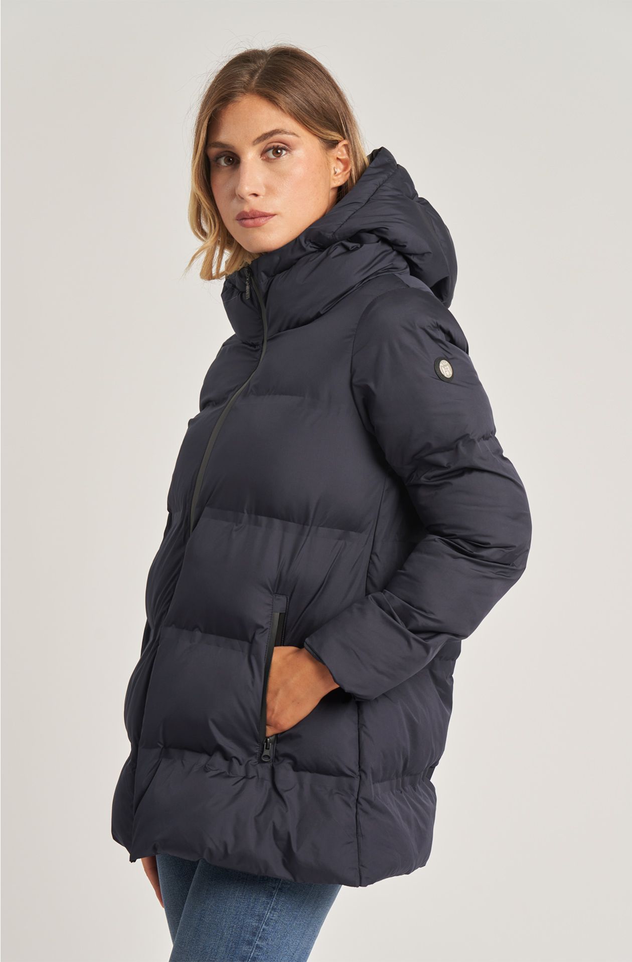 Women's polyester jacket with hood