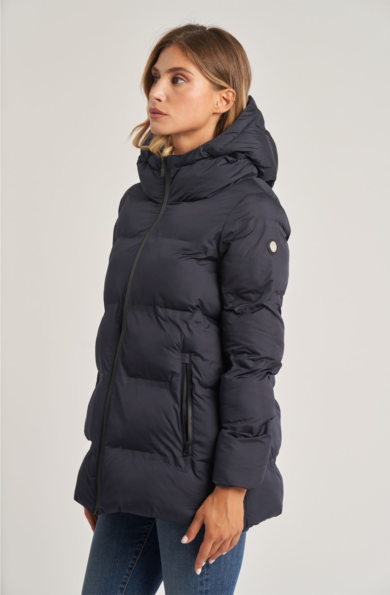 Women's polyester jacket with hood