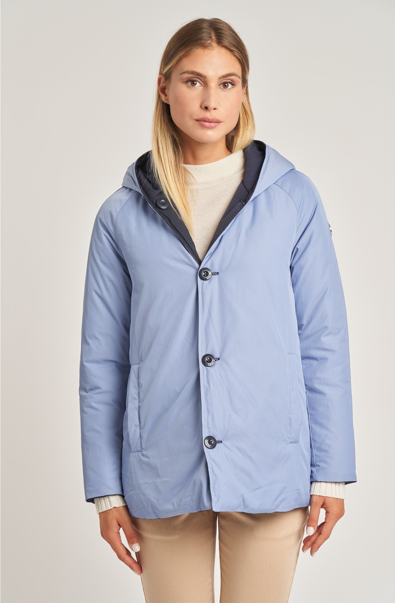 Women's polyester jacket with hood