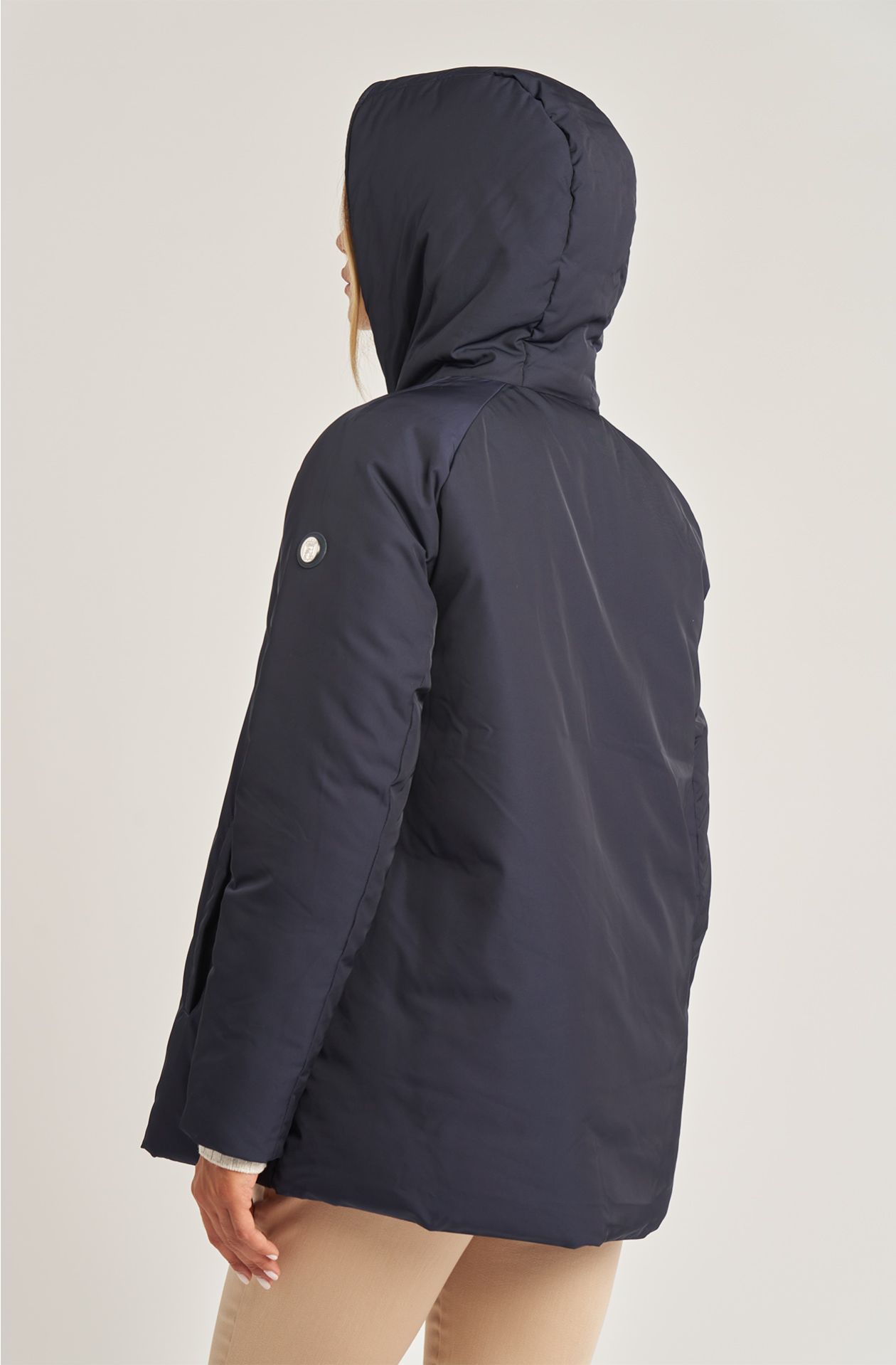 Women's polyester jacket with hood