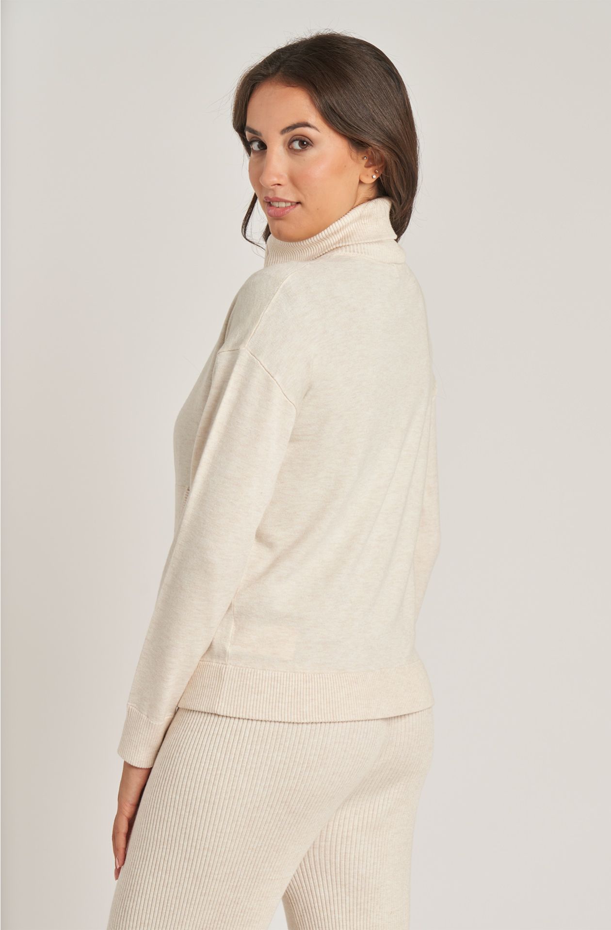 Women's full zip viscose sweater