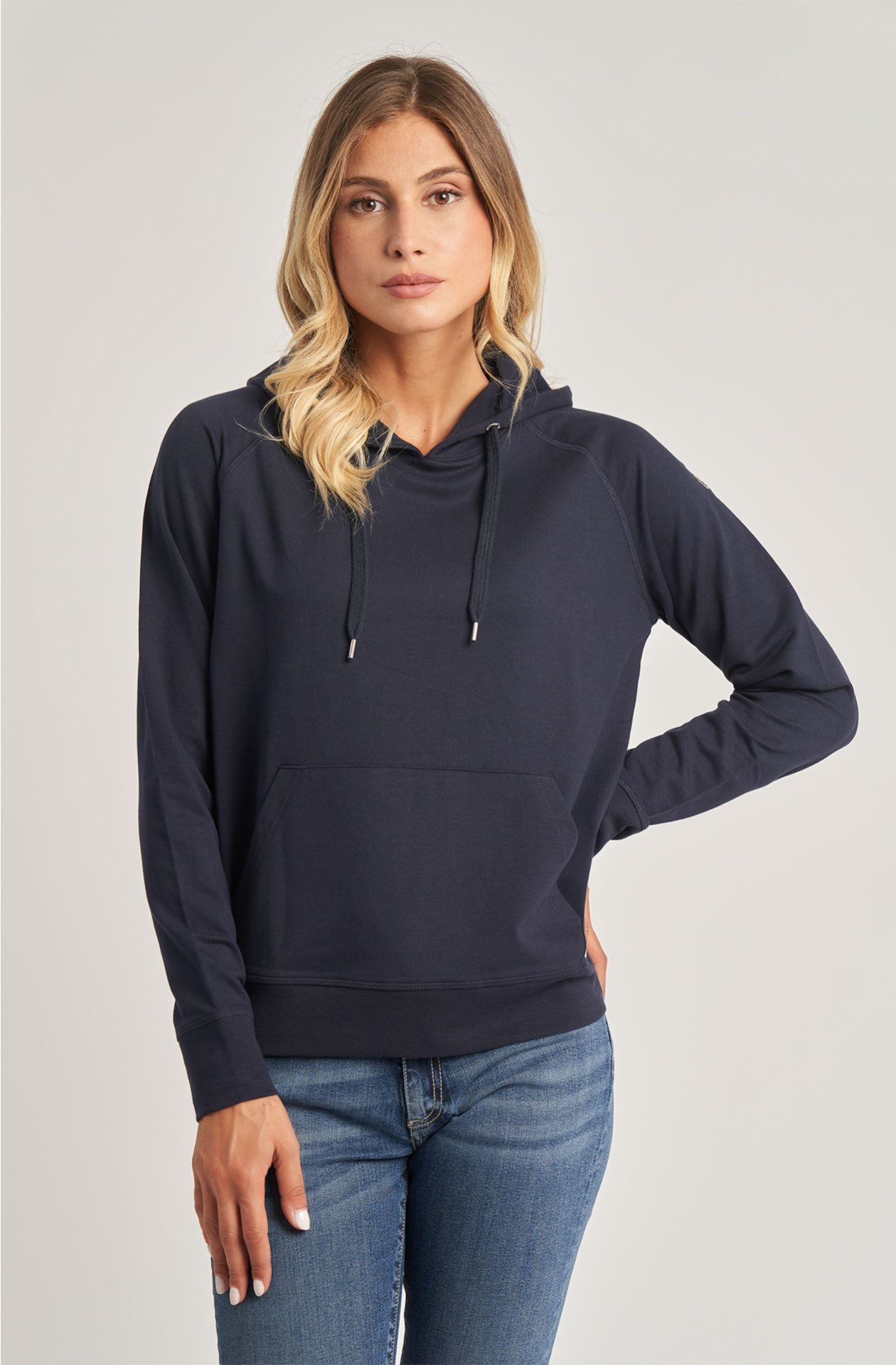 Essential women's cotton sweatshirt with hood