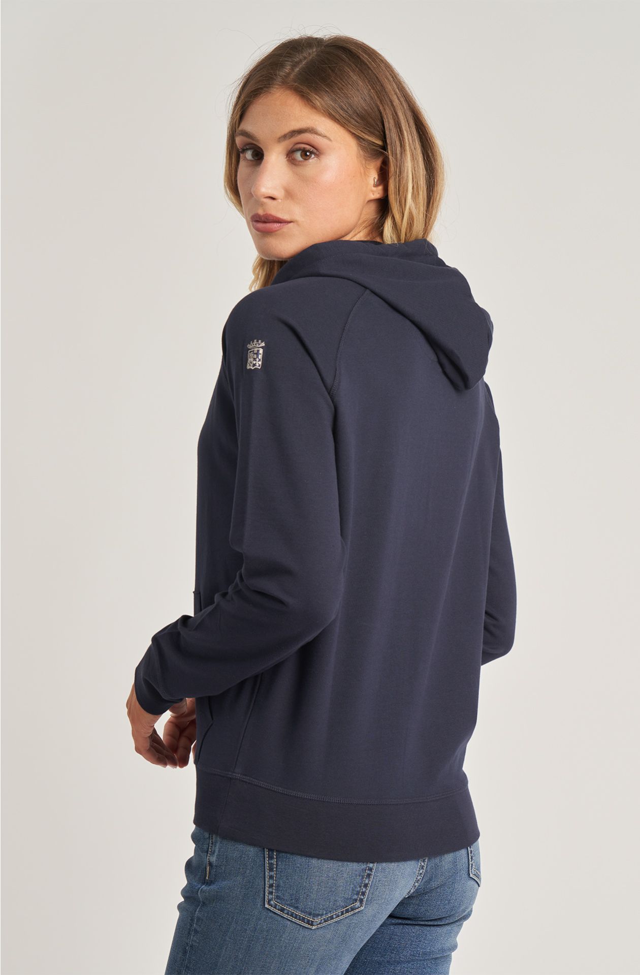 Essential women's cotton sweatshirt with hood