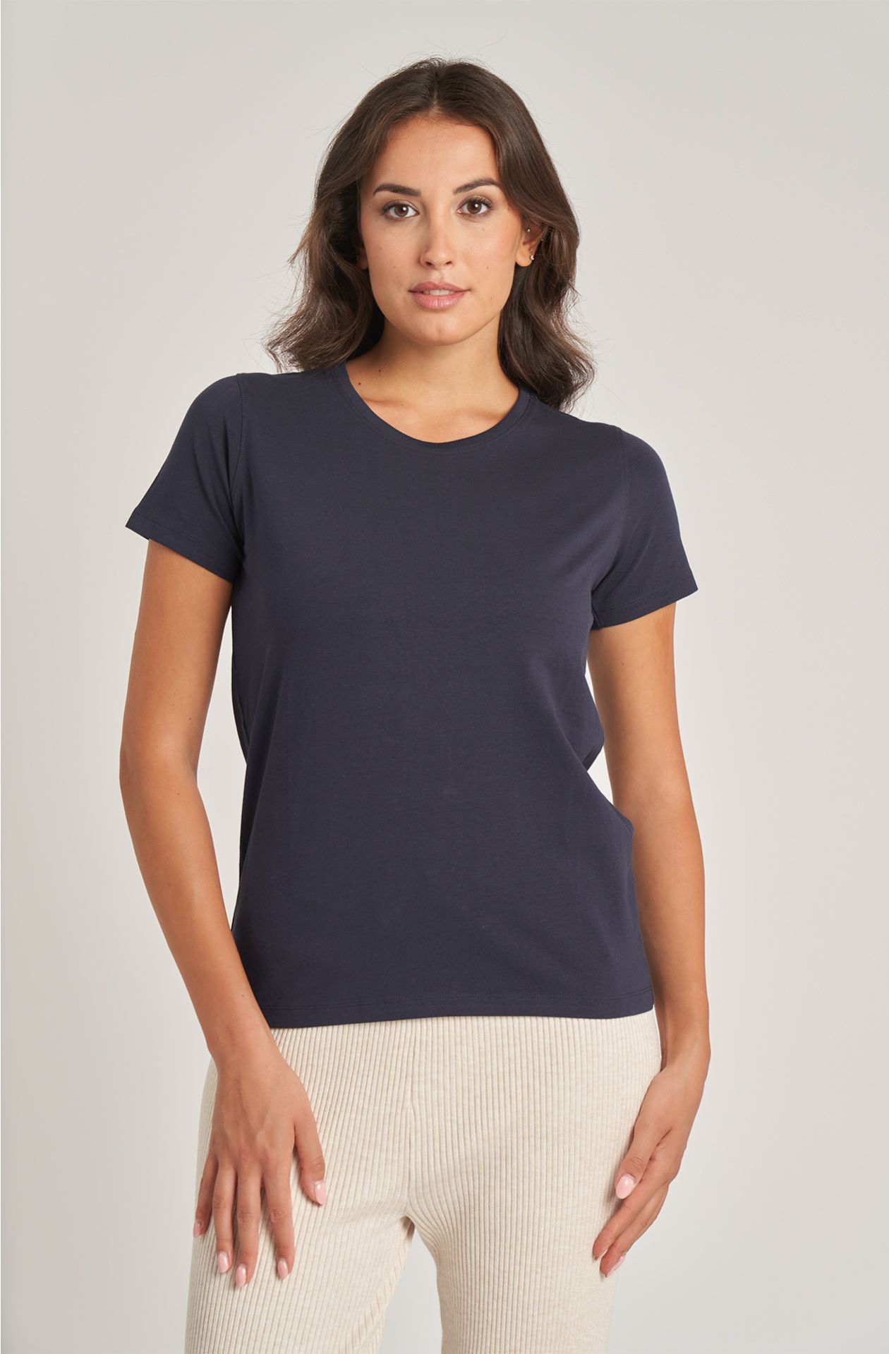 T-shirt da donna in cotone linea essentials