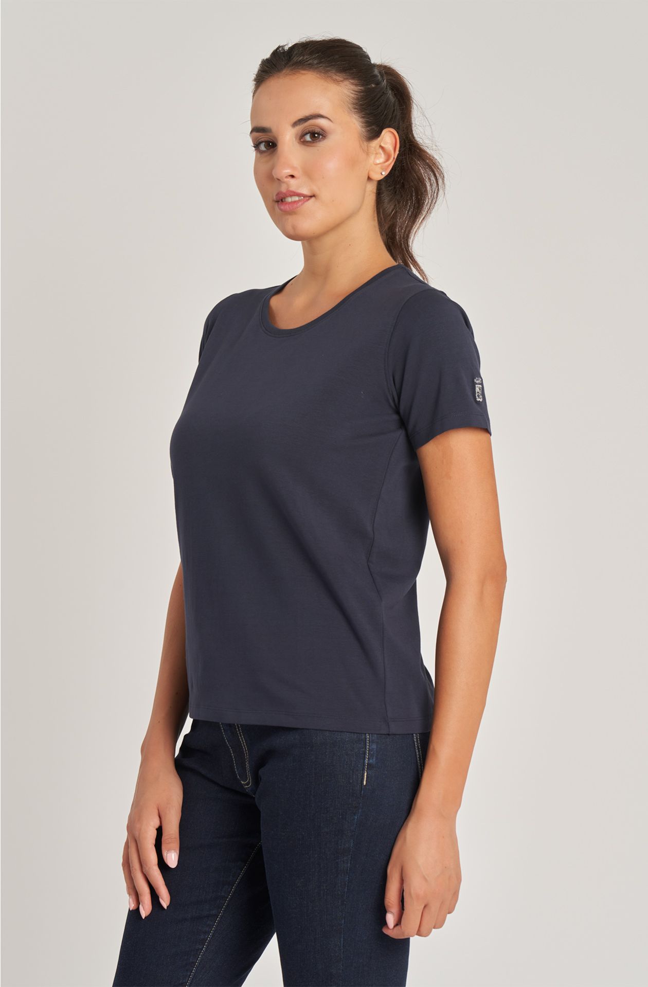 T-shirt da donna in cotone linea essentials