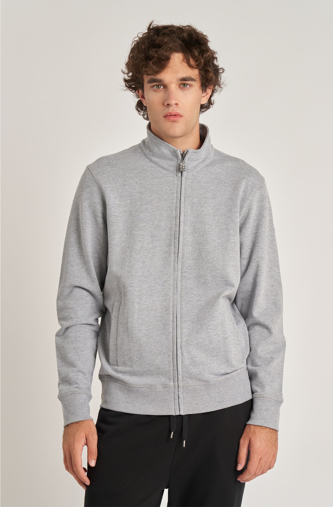 Felpa da uomo Essential in cotone full zip