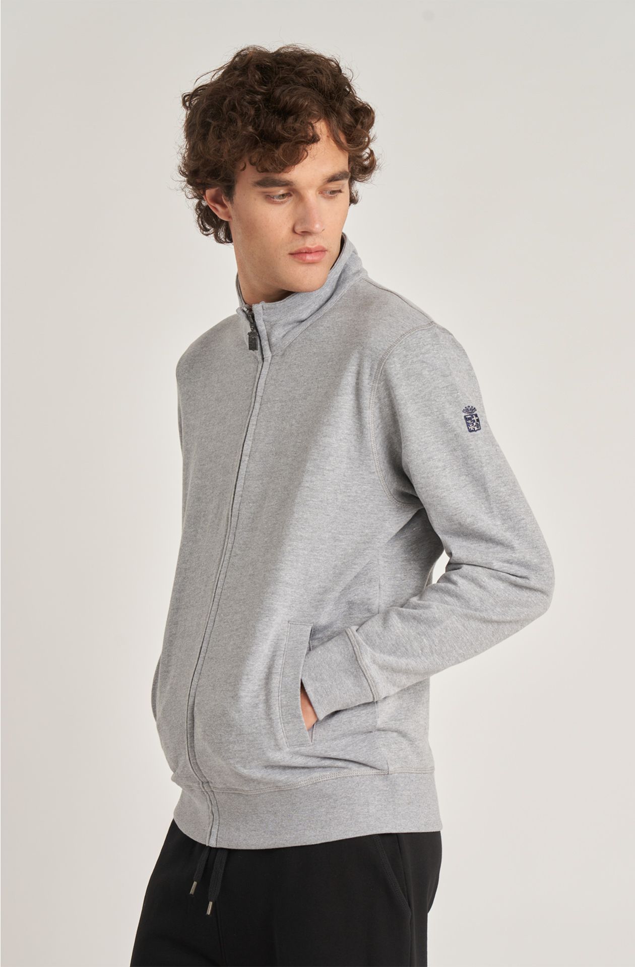 Felpa da uomo Essential in cotone full zip