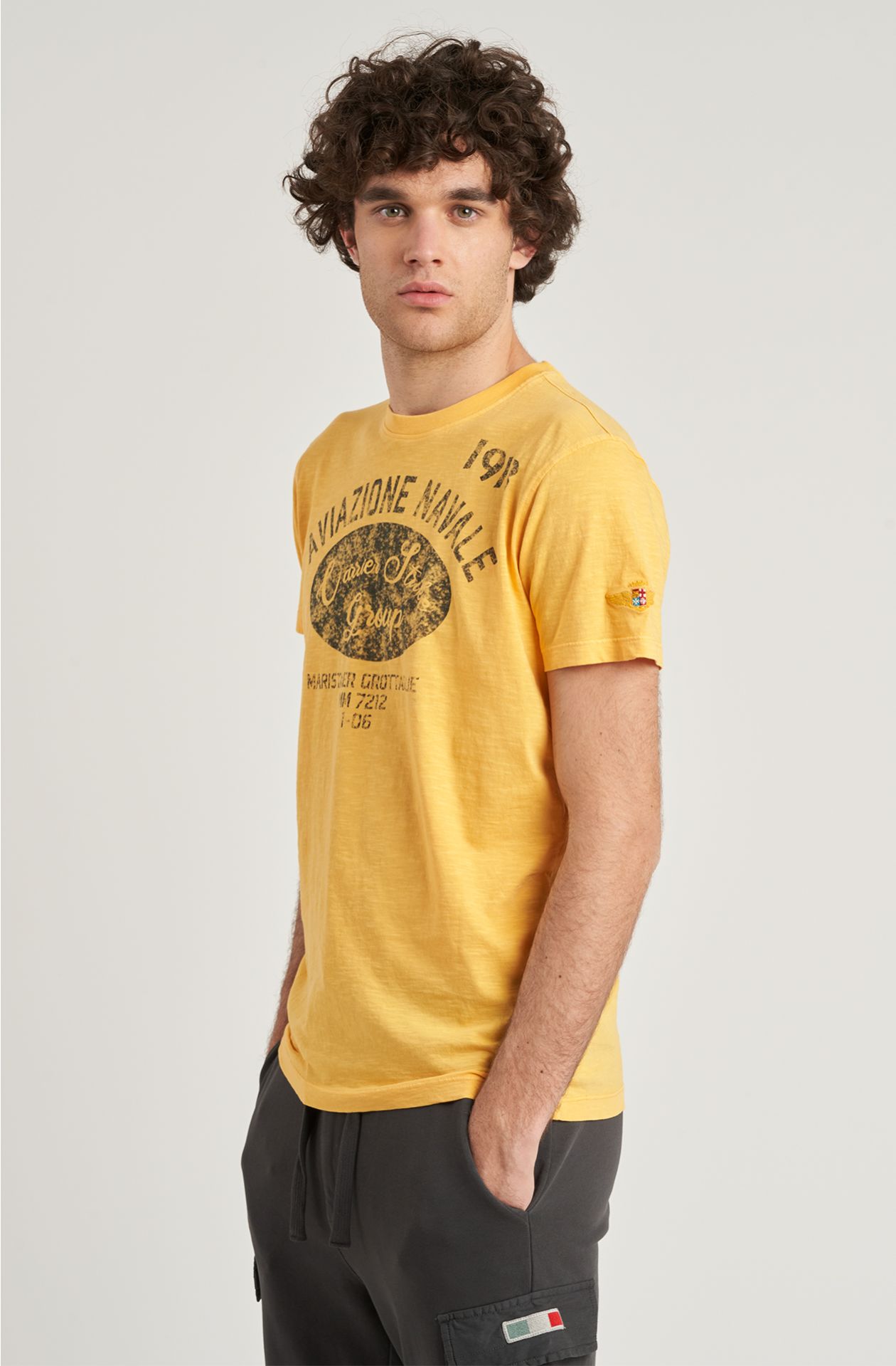 T-shirt da uomo in cotone slab