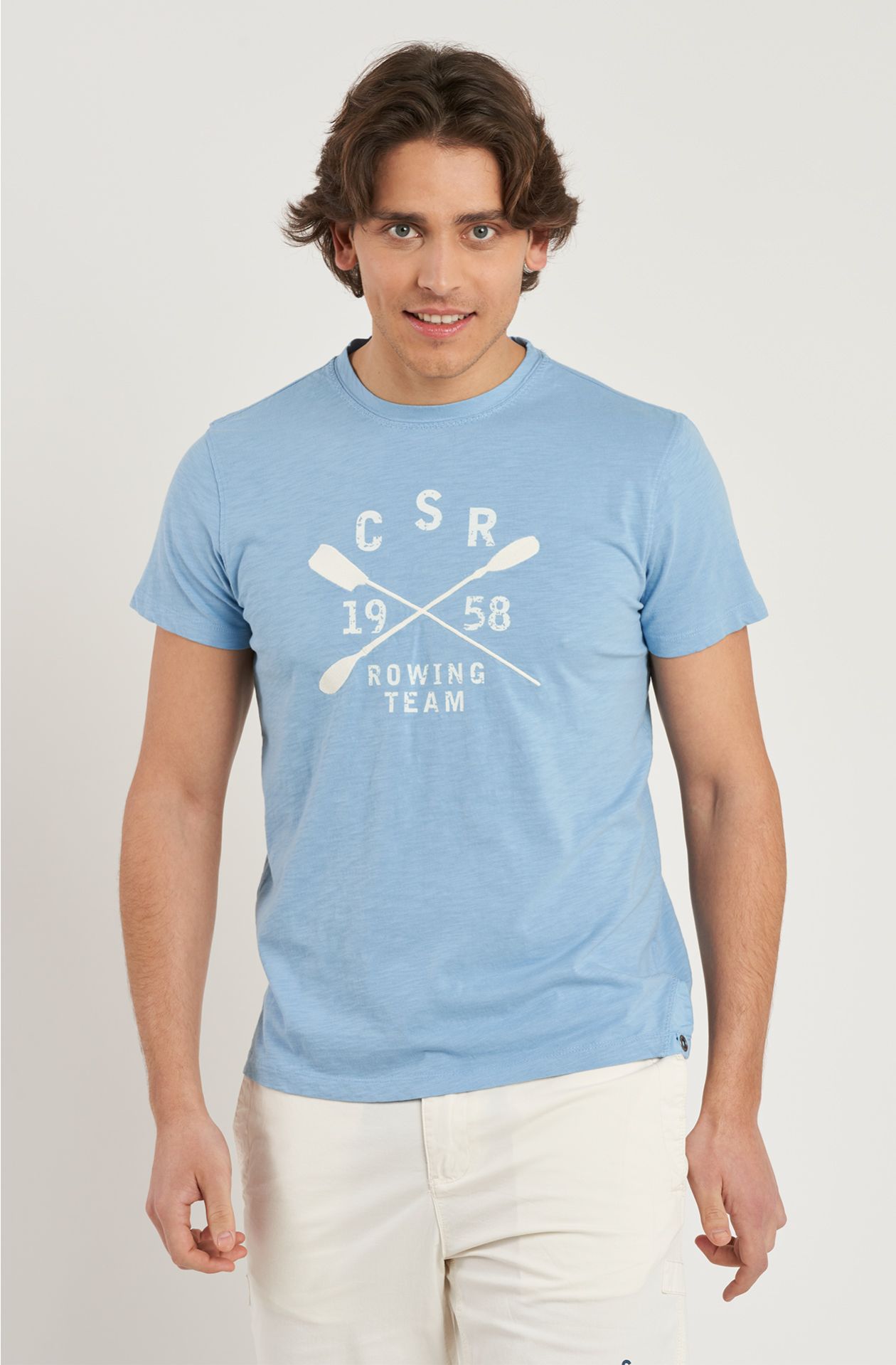 T-shirt da uomo Rowing Team in cotone slub