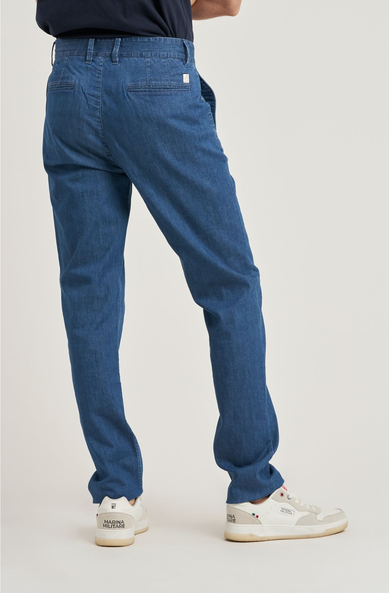 Men's stone washed cotton trousers