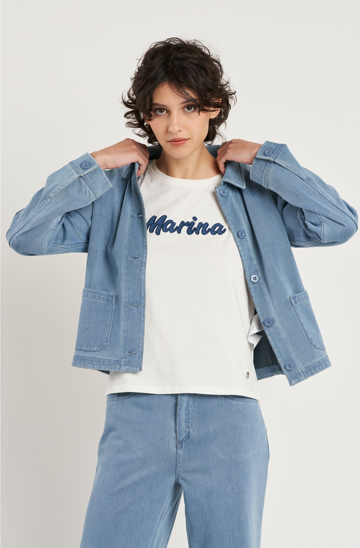 Giacca da donna in cotone denim