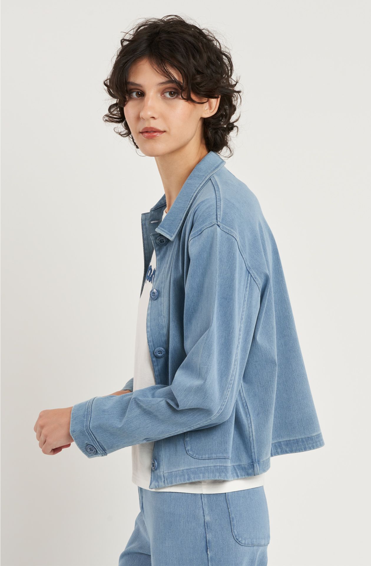 Giacca da donna in cotone denim