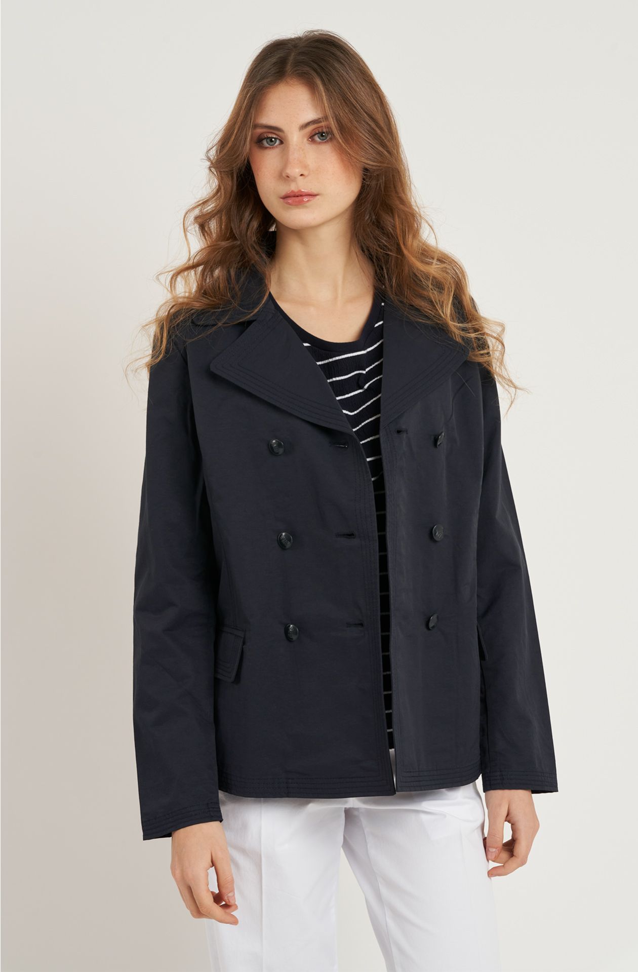 Peacoat da donna in cotone