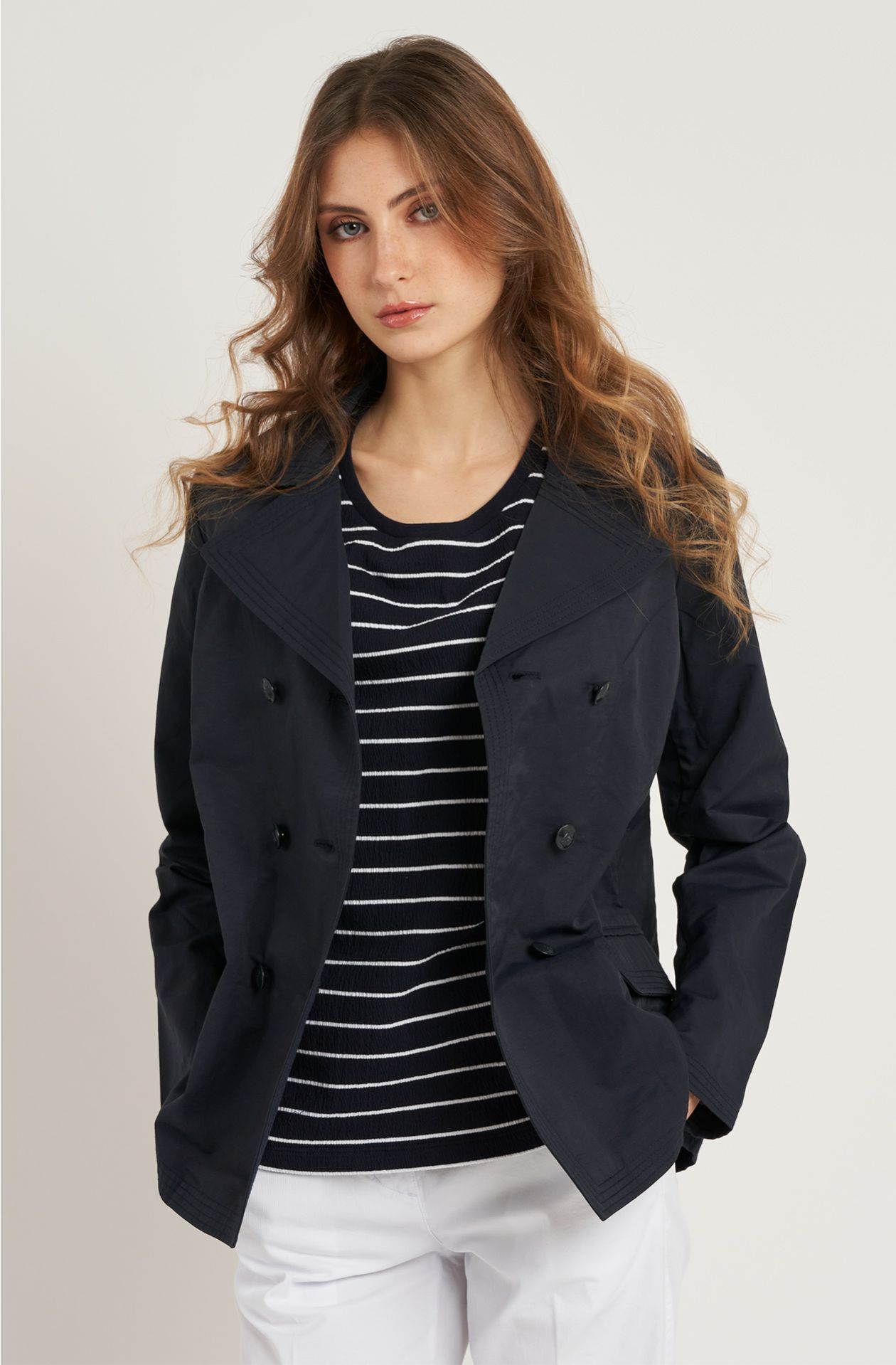 Peacoat da donna in cotone