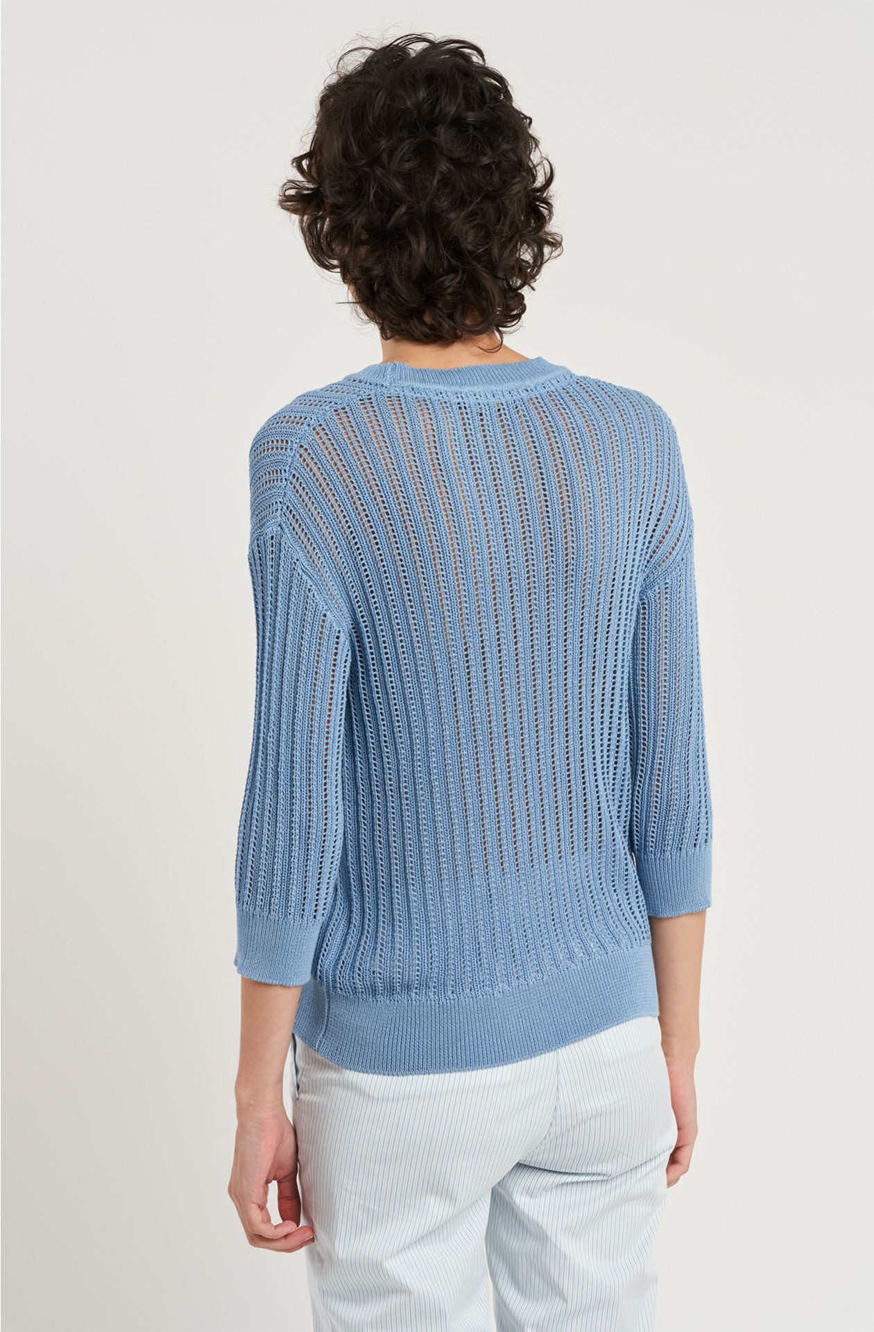 Women's knitted cotton sweater