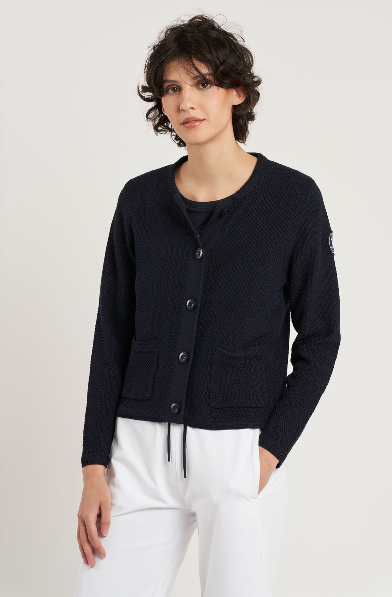 Women's knitted cotton cardigan