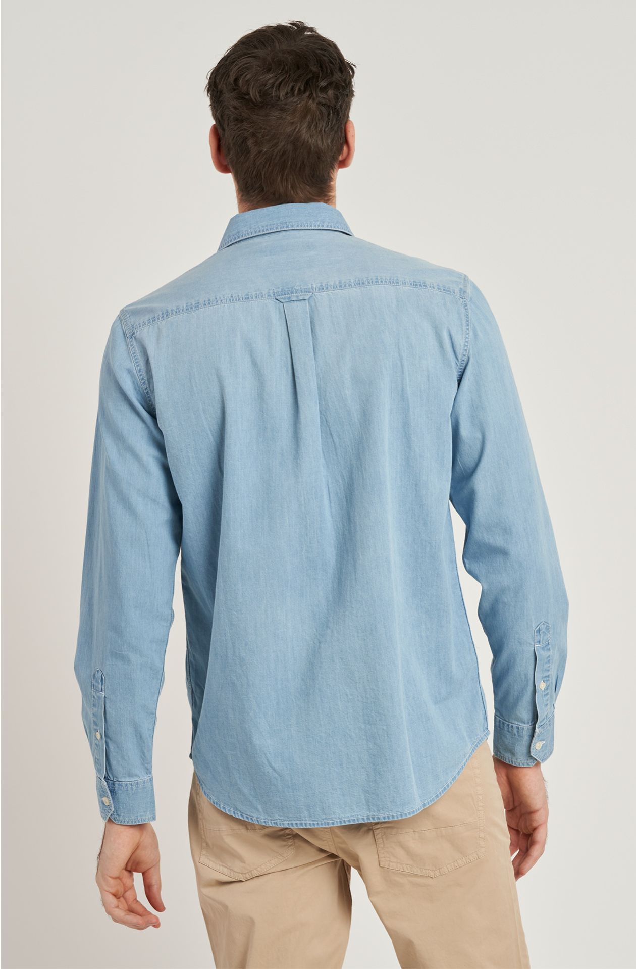 Men's stone washed cotton shirt