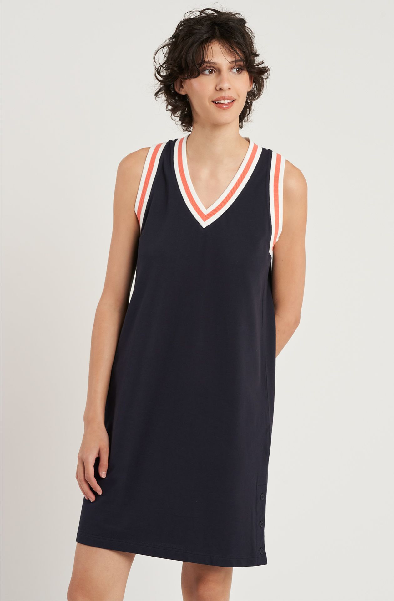 Women's dress in cotton piquet