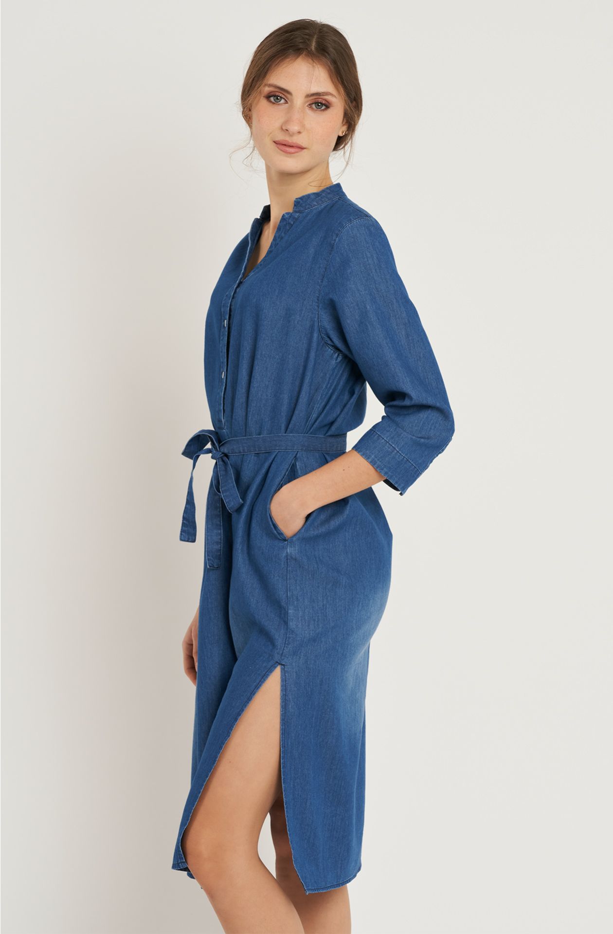 Women's lightweight chambray dress