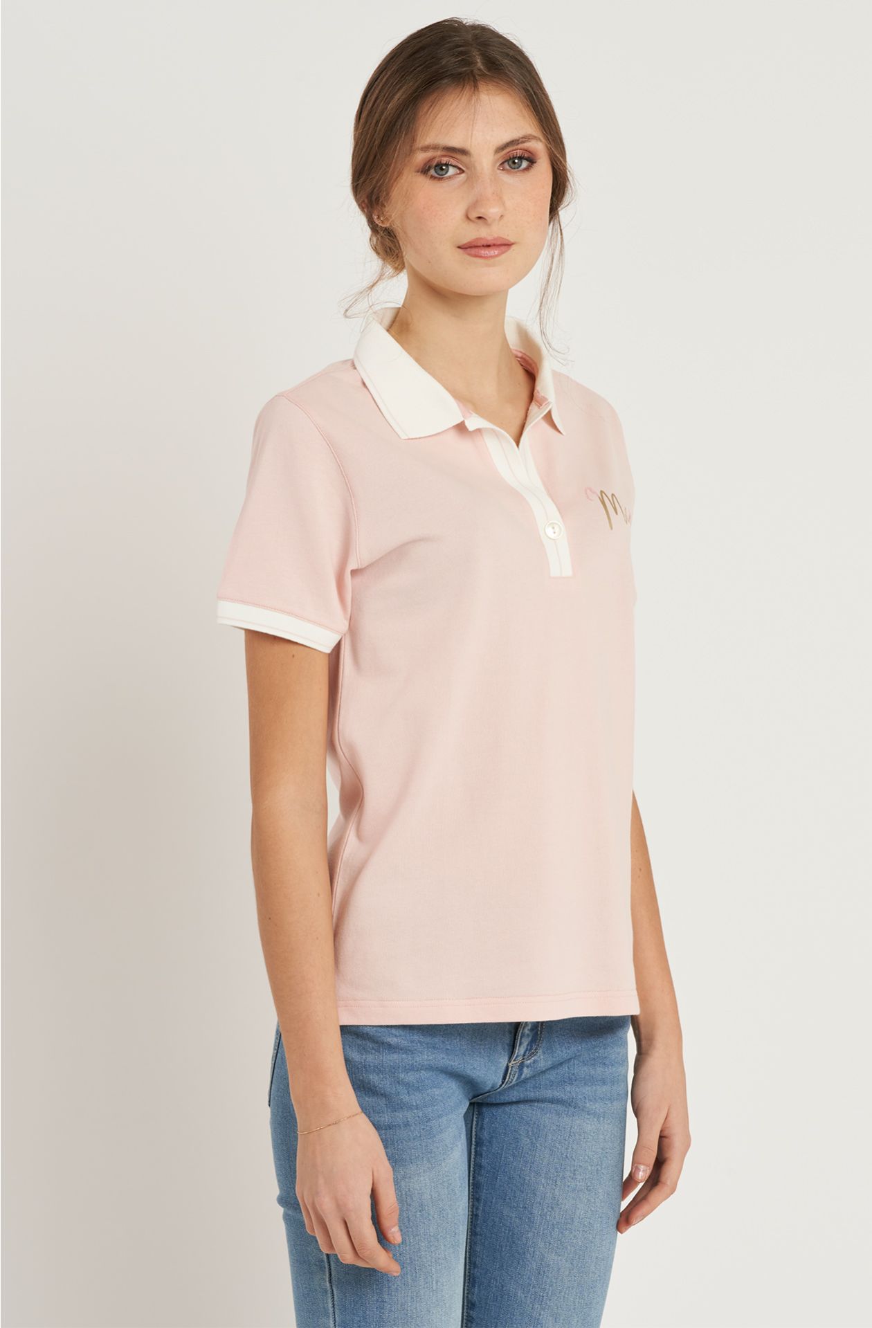 Polo da donna in cotone piquet