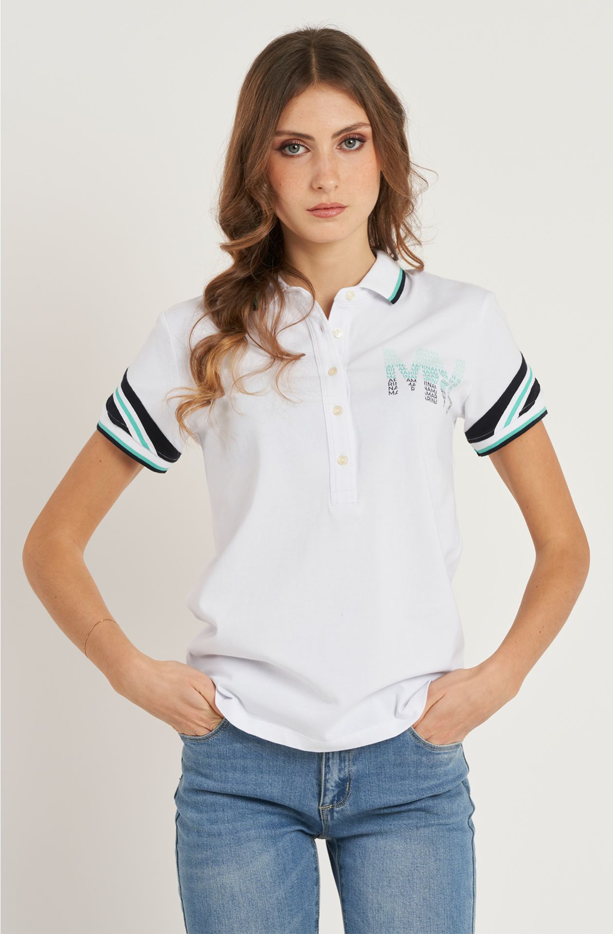 Polo da donna in cotone jersey