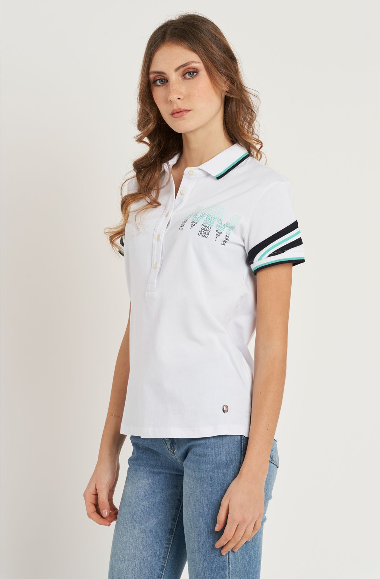 Polo da donna in cotone jersey