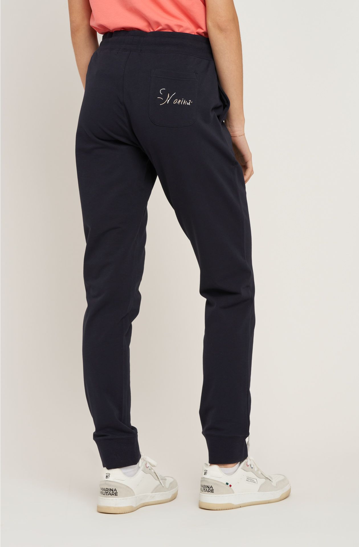 Jogger da donna in cotone elasticizzato