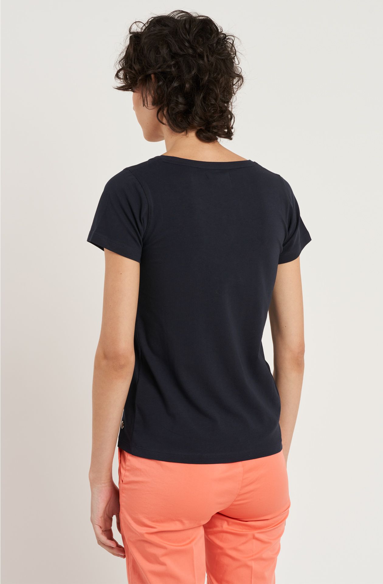 T-shirt da donna in cotone elasticizzato