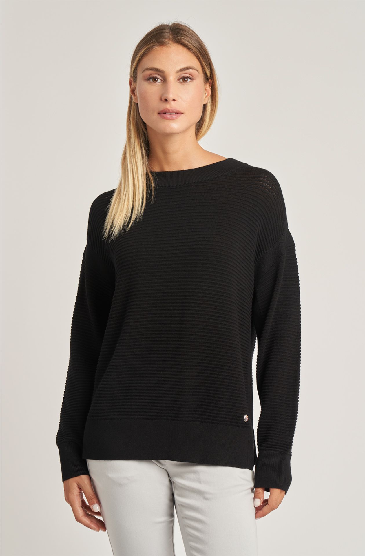 Maglia da donna in misto viscosa modello over