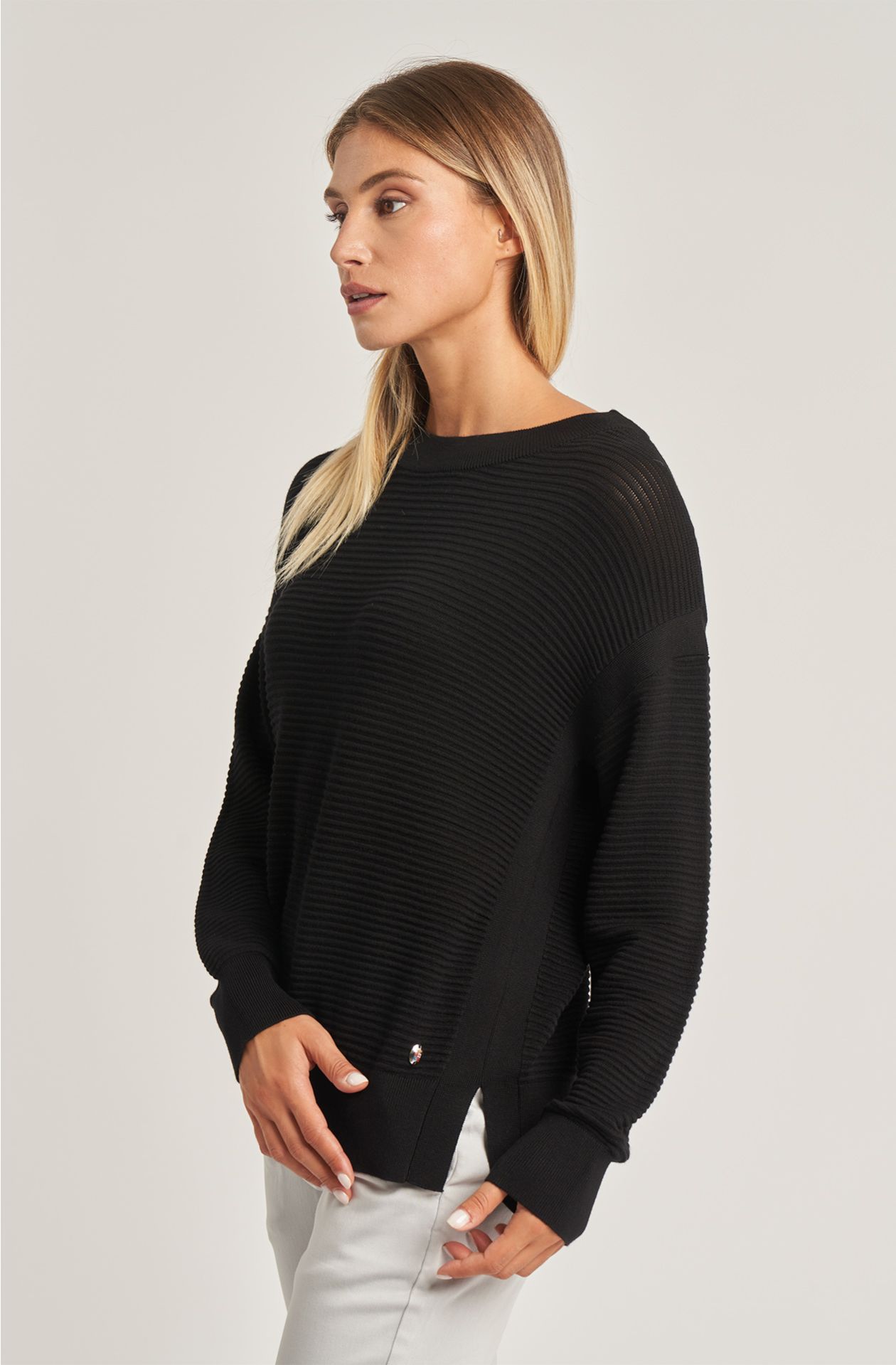 Maglia da donna in misto viscosa modello over