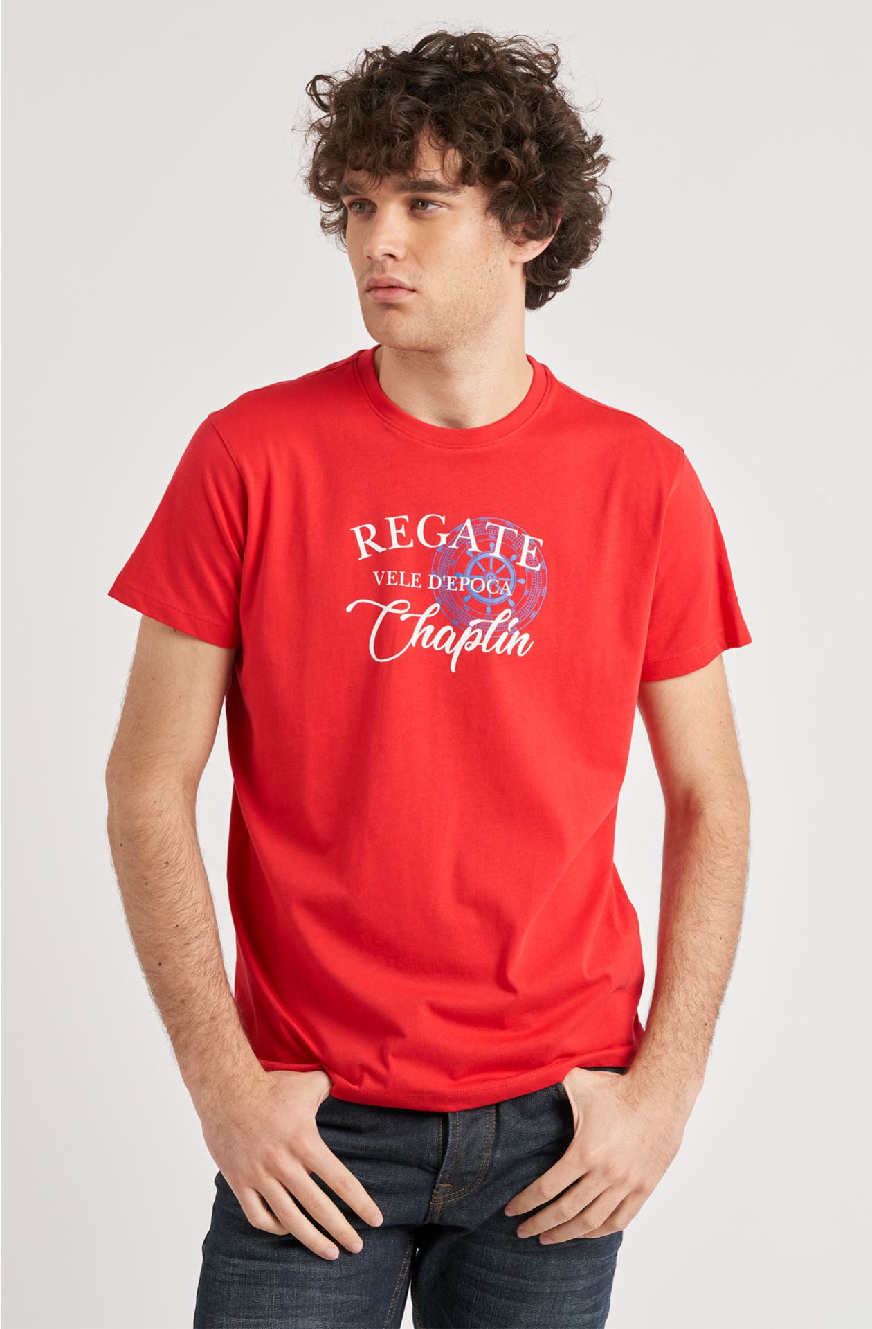 T-shirt da uomo Regate vele d'epoca in cotone