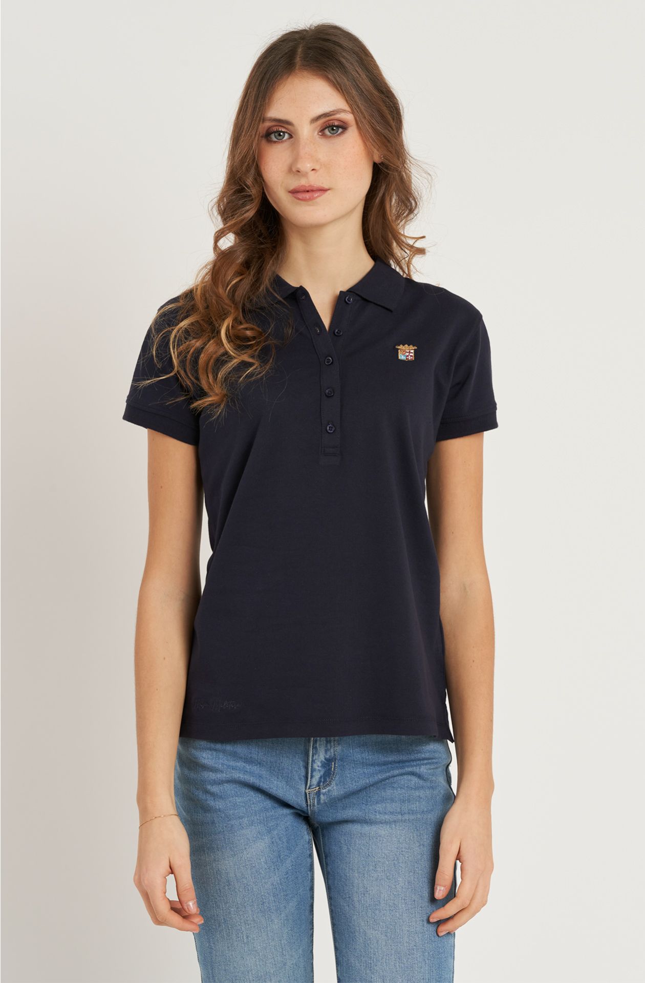 Polo da donna Essentials in cotone piquet