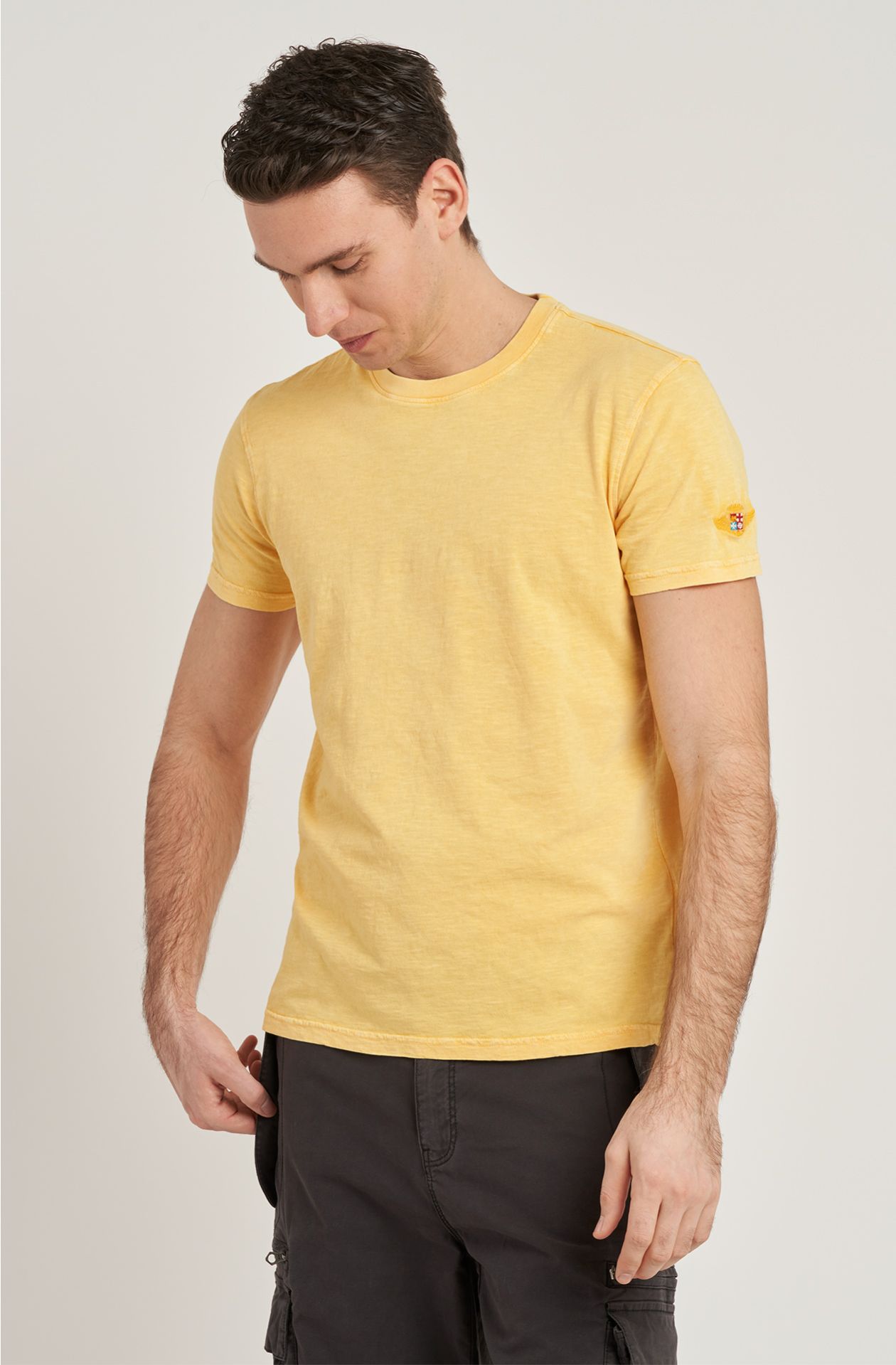 T-shirt da uomo in cotone slab