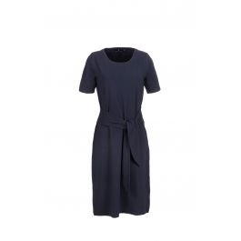 SHORT-SLEEVED LONGUETTE DRESS